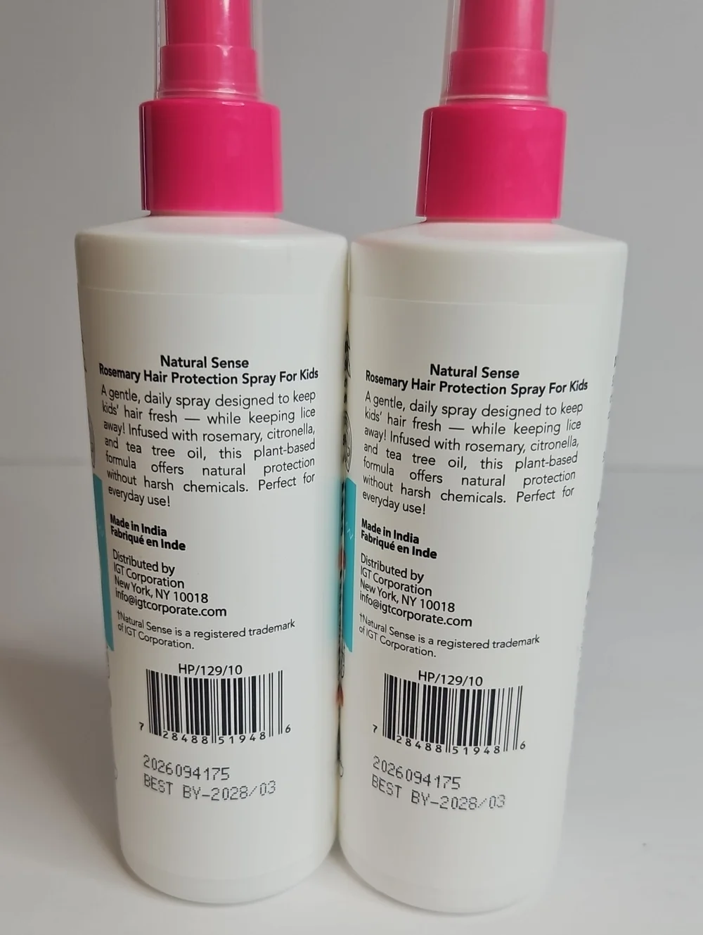 ROSEMARY HAIR PROTECTION SPRAY HELPS KEEP LICE AWAY 8 FL. OZ 2x
